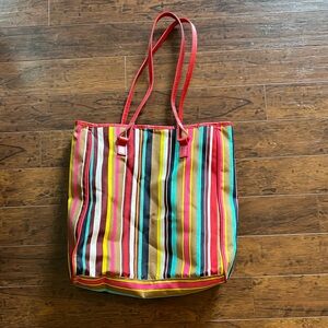 Vintage Striped Original Multi Color Lancôme Tote Bag